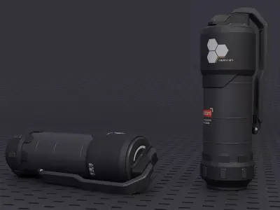 Flashbang Grenade Game Ready Low-poly 3D model