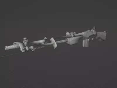 BAR M1918 A2 Low-poly 3D model