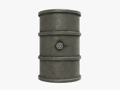 Oil Drums WW2 Low-poly 3D model