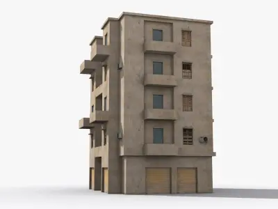 Arab Middle East Building x12 Low-poly 3D model