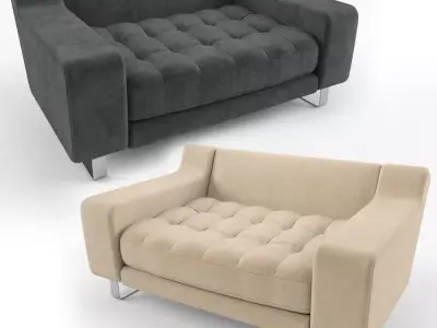 Velvet Armchair Free 3D model