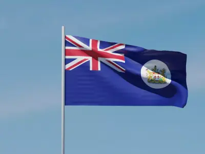 Hong Kong Culture series - British Hong Kong flag 3D model