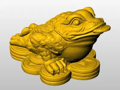Feng shui money toad Free 3D print model