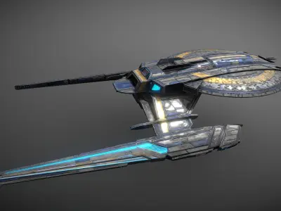 17spaceship star trek spaceship 3D model