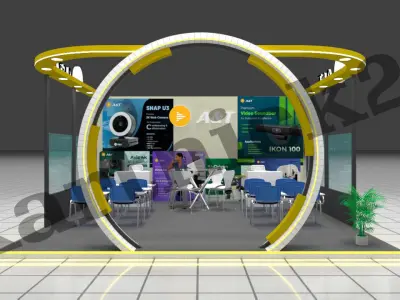 6mx6mx10ft Exhibition Booth 3D print model