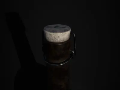 Sebewaing Beer Bottle Low-poly 3D model