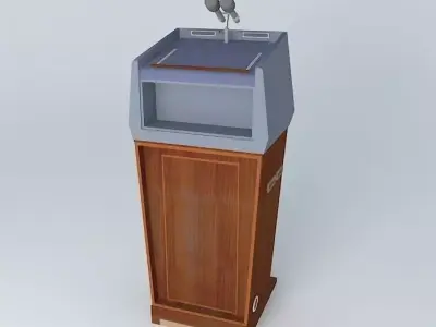 Presidential Blue Goose lectern Free 3D model