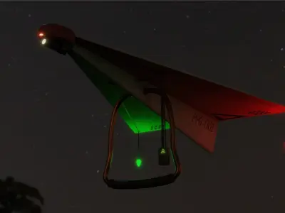 Paper Plane Glider Low-poly 3D model