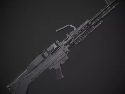 M60 E4 Variant Low-poly 3D model