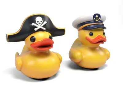 Ducklings 2 Low-poly 3D model