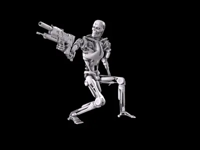 Terminator T-800 Endoskeleton Pose 5 3D print model purchase