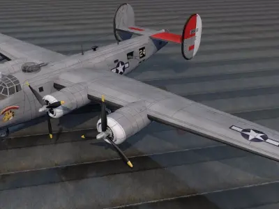 Consolidated B-24J Liberator 3D model