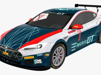 Tesla Model S P100D 3D model purchase