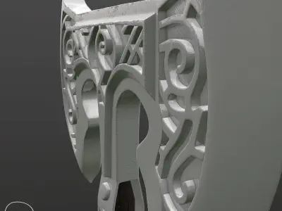 Medieval double-sided Ax Low-poly 3D model