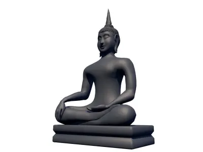 Sukhothai buddha statue 3D model