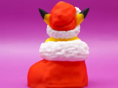 Pikachu in a Christmas Sock - Fanart Free 3D print model
