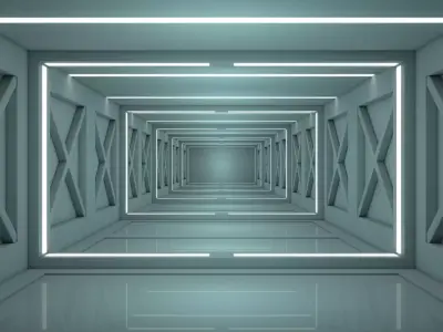 Sci Fi Corridor 3D model buy