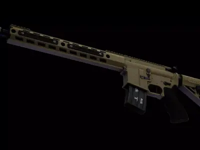 Beowulf 50 Cal Low-poly 3D model