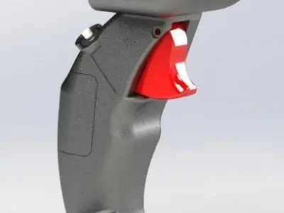 Mh-60R cyclic for flight sims with functional buttons 3D print model