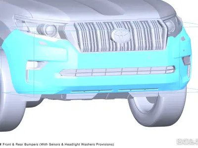 2018 2022 TOYOTA Land Cruiser PRADO J150 3D Scan Surface Data 3D model