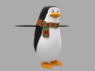 Cartoon Penguin Low-poly 3D model