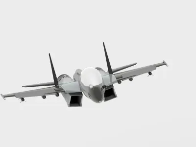 SU-MKI Aircraft 3d model 3D model