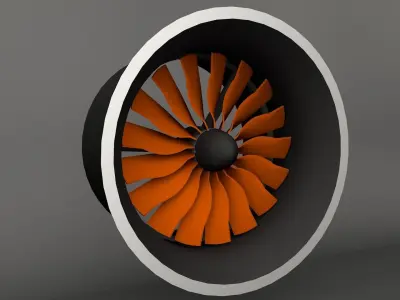 Air Ducted Turbine - Render and 3D printable compatible files 3D model