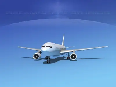 Boeing 777-200 LP SS 3D model