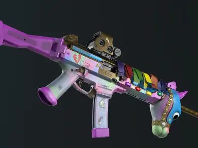 CZ Scorpion EVO 3 Unicorn Low-poly 3D model