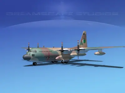 Lockheed C-130 Hercules Pakistan Air Force 3D model