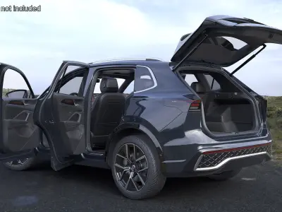 2024 Volkswagen Tiguan Gray 3D model