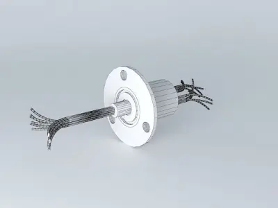 Slip Ring with Flange - 22mm diameter, 12 wires, max 240V @ 2A Free 3D model