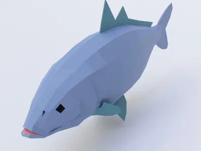 Carp fish 3d model  Low-poly 3D model