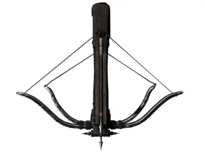 Double Crossbow Low-poly 3D model