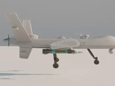 MQ9 Reaper UAV Drone  High-Detail Military Aircraft 3D Model 3D model