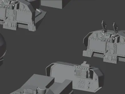 Cockpit Kitbash 3D model