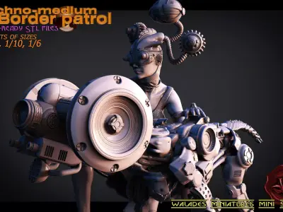 Techno-medium Border patrol 3D print model