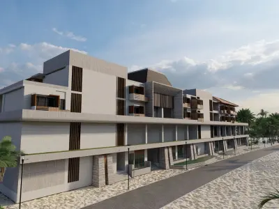 Hotel Beach-Hotel Beach Resort 3D model