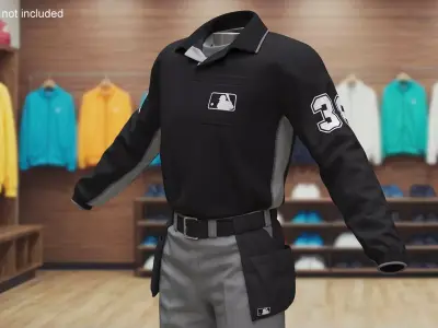 Baseball Umpire Uniform 3D model