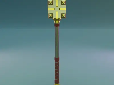 Battel heavy hammer 3D model for game 3D model