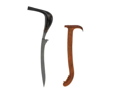 Rencong Dagger Low-poly 3D model