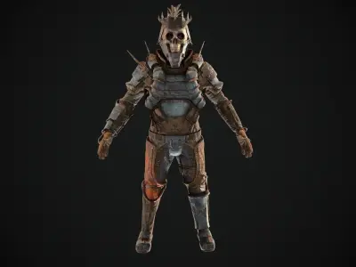 Skull armor 5 Low-poly 3D model