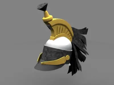 French CUIRASSIER HELMET Low-poly 3D model