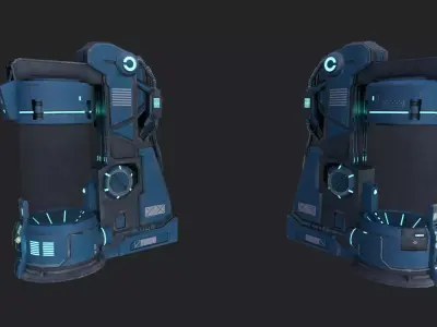 Building Sci-fi - PBR Game Ready LowPolygon Low-poly 3D model
