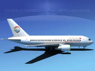 Boeing 767-100 Polynesian 3D model