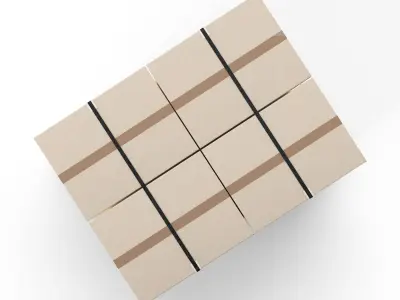 Pallet with cardboard boxes Low-poly 3D model