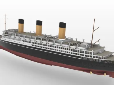 Print ready SS L ATLANTIQUE ocean liner 3D print model