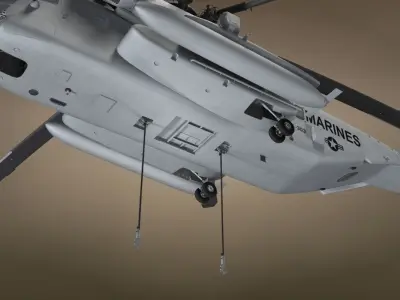 CH-53 Military Helicopter 3D Model - No Interior 3D model