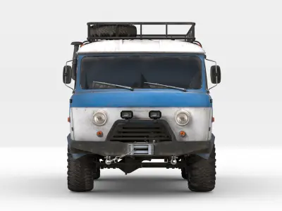 Classic Soviet Off-Road Van 3D model
