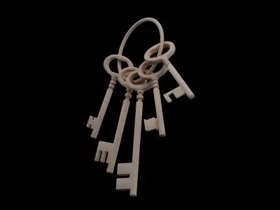 Antique Pirate Keys Low-poly 3D model